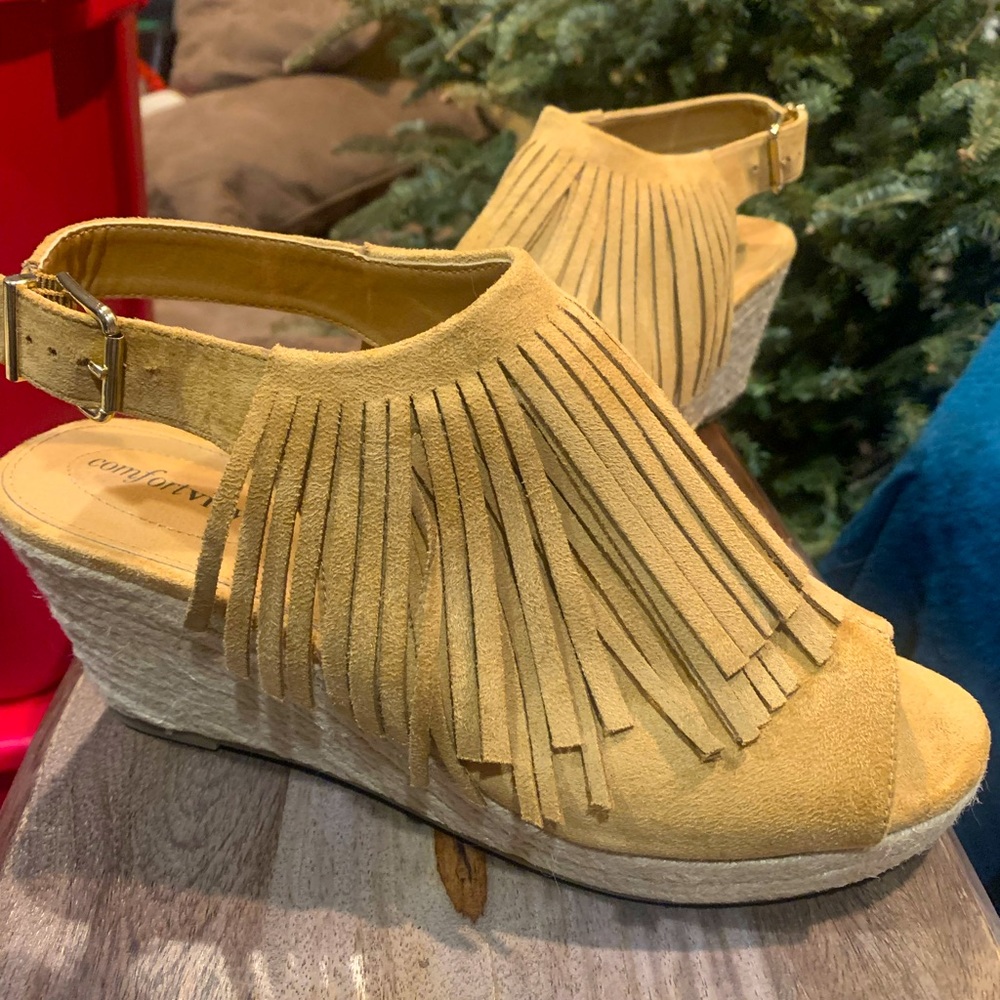 Wedge Western Sandals by comfort view, Style: Diane